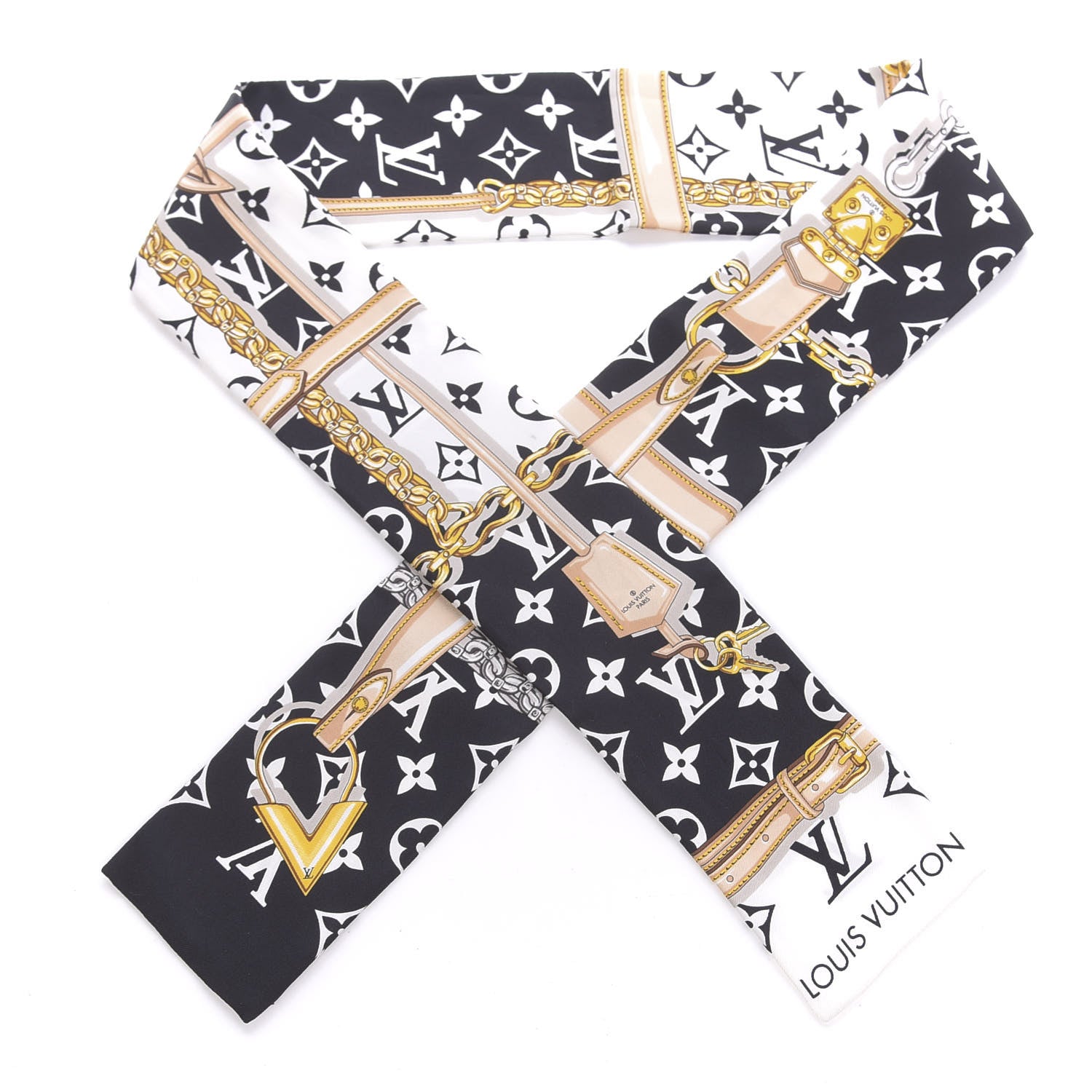 Louis Vuitton Silk Monogram Confidential Bandeau Black 1 of 4