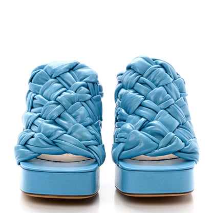 Bottega Veneta Nappa Intreccio The Board Platform Mule Sandals 36.5 Sky Blue 2 of 10