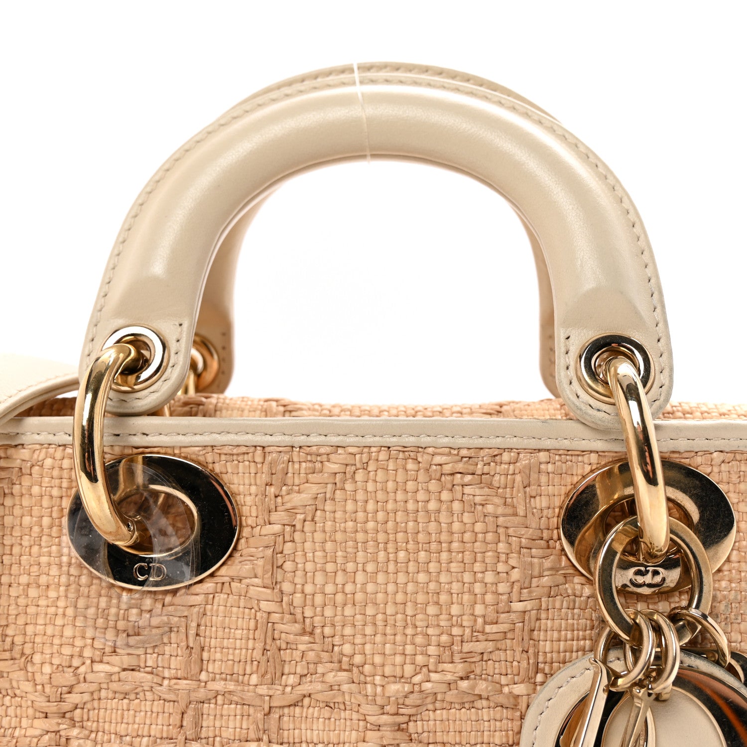 Christian Dior Raffia Macro Cannage Small Lady D-Joy Latte 7 of 9