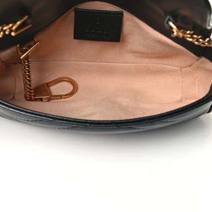 Gucci Calfskin Matelasse Super Mini GG Marmont Shoulder Bag Black 4 of 4