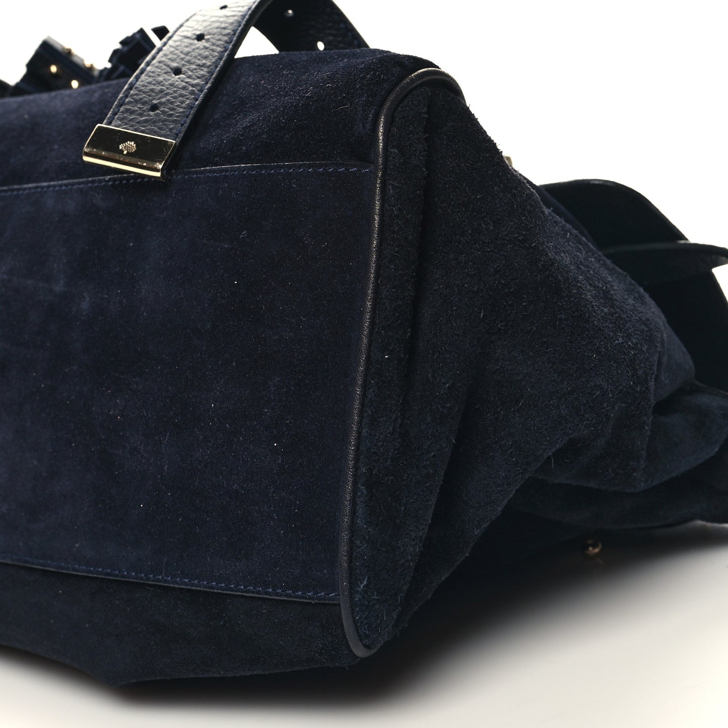 Heavy Suede Alexa Tassel Satchel Ink Blue