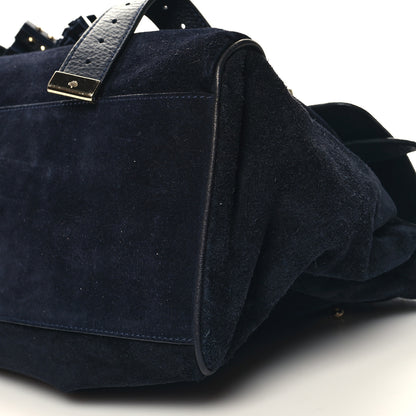 Mulberry Heavy Suede Alexa Tassel Satchel Ink Blue 9 of 10