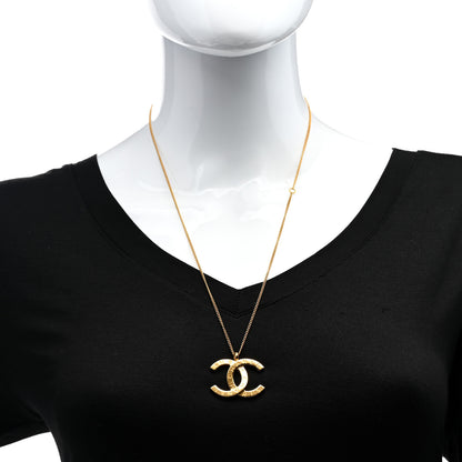 Chanel Metal CC Paris Button Necklace Gold 2 of 5