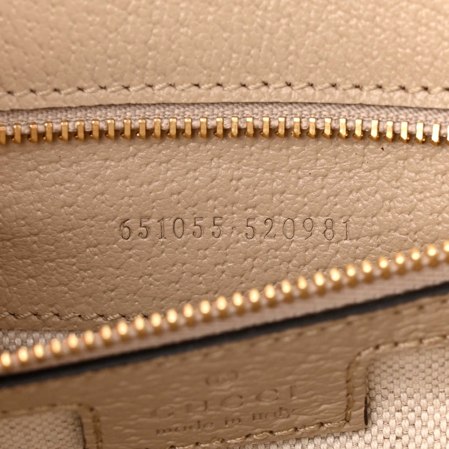 Gucci GG Supreme Monogram Textured Dollar Calfskin Web Small Ophidia Padlock Top Handle Bag Beige Mystic White Oatmeal 7 of 12