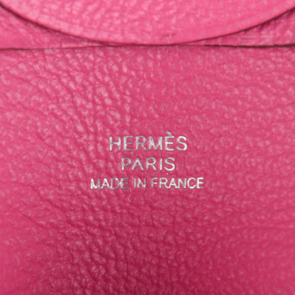 Hermes Chevre Mysore Bastia Coin Purse Rose Tyrien 6 of 7
