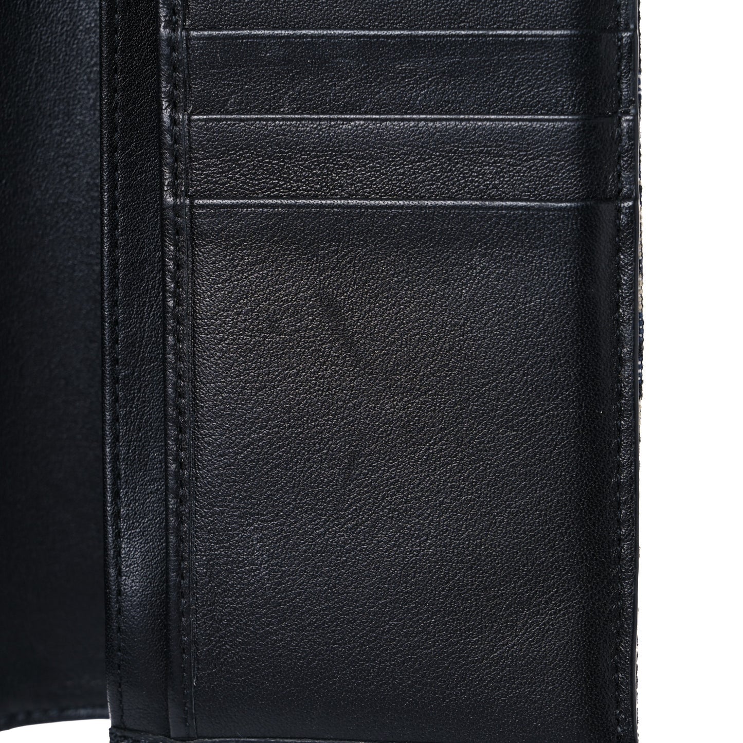 Oblique Vertical Wallet Beige Black