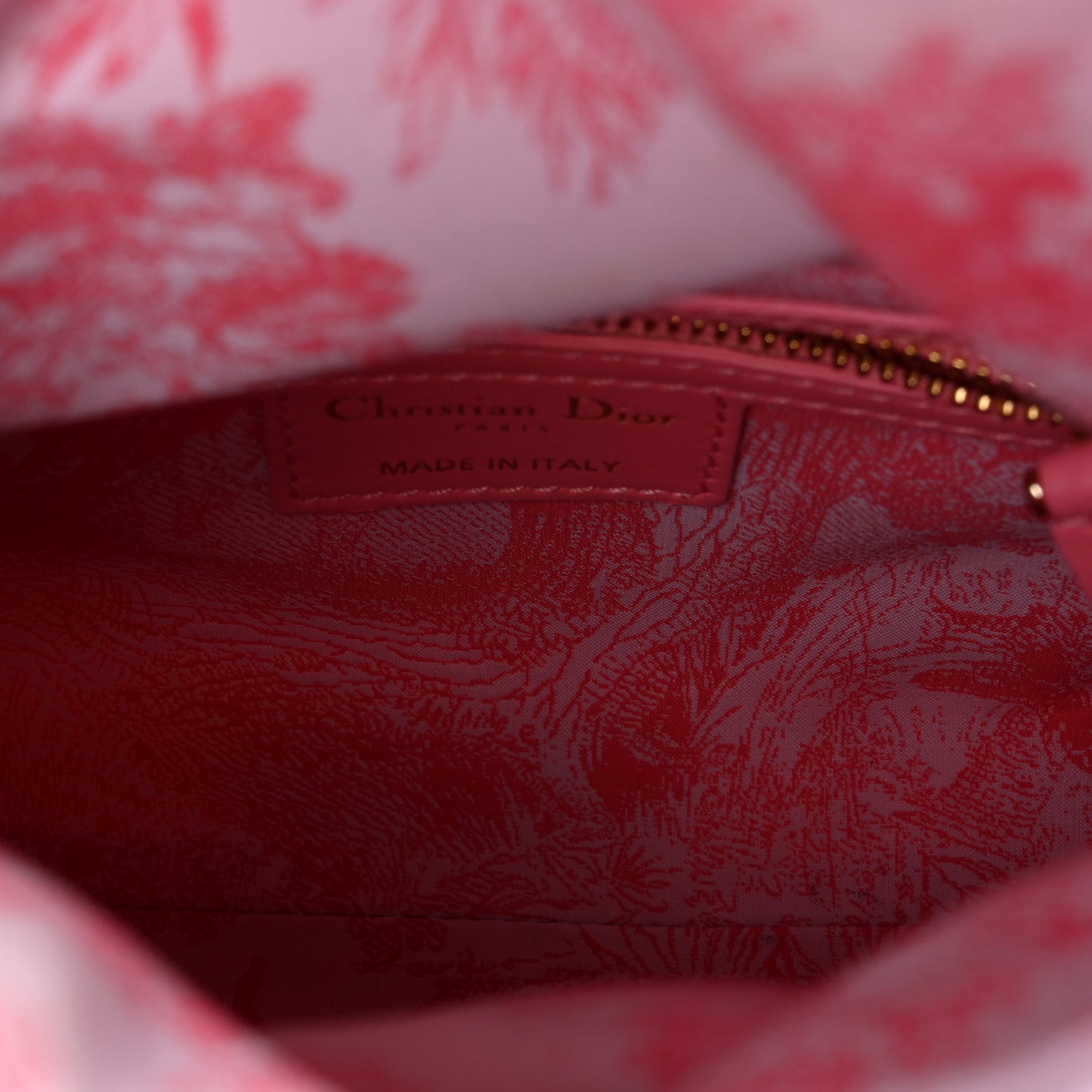 Wicker Oblique Mini Lady Dior Bag Fluorescent Pink