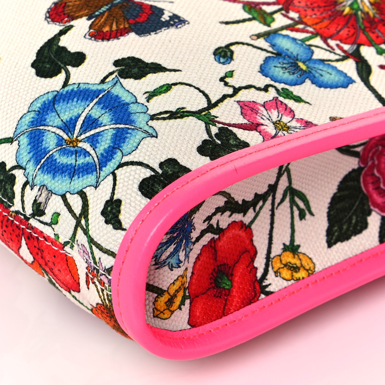 Gucci Canvas Flora Large Rajah Chain Tote White Multicolor Fuxia Fluo 13 of 13