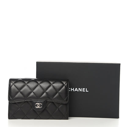 Chanel Lambskin Quilted Small Flap Wallet Black 8 of 8