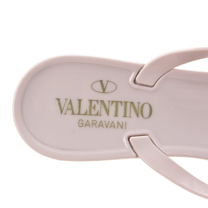 Valentino Garavani PVC Jelly Rockstud Bow Thong Sandals 37 Poudre 7 of 9