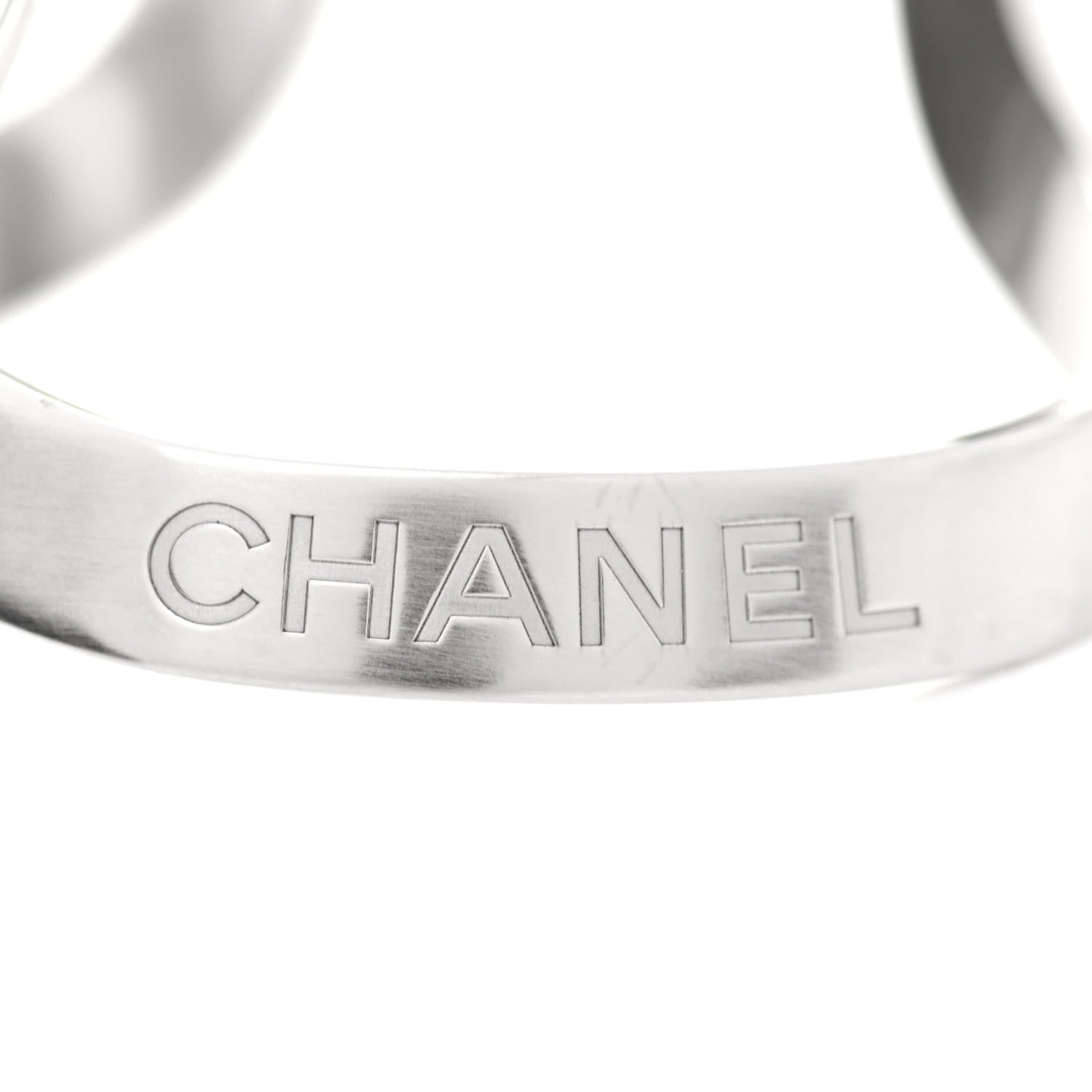 Chanel Metal CC Cuff Silver 4 of 5