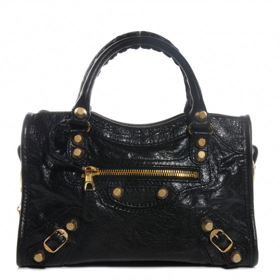 Balenciaga Agneau Giant 12 Gold Hardware Mini City Black 1 of 9