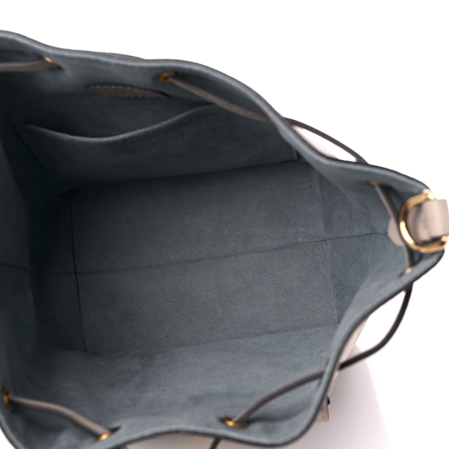 Louis Vuitton Calfskin Lockme Bucket MM Greige 5 of 8