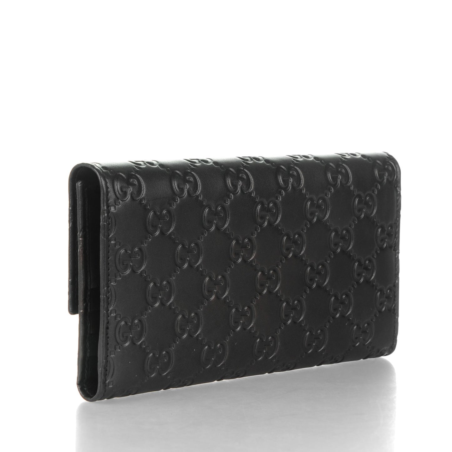 Guccissima Continental Flap Wallet Black