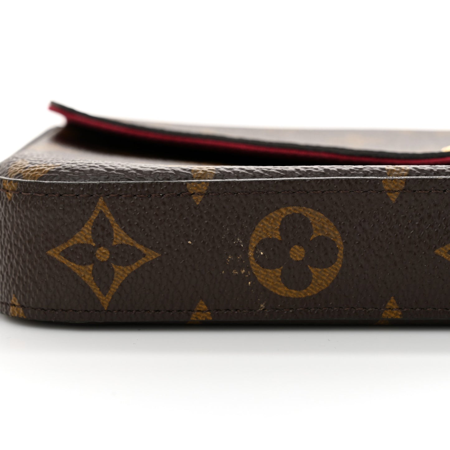 Monogram Pochette Felicie Chain Wallet Fuchsia