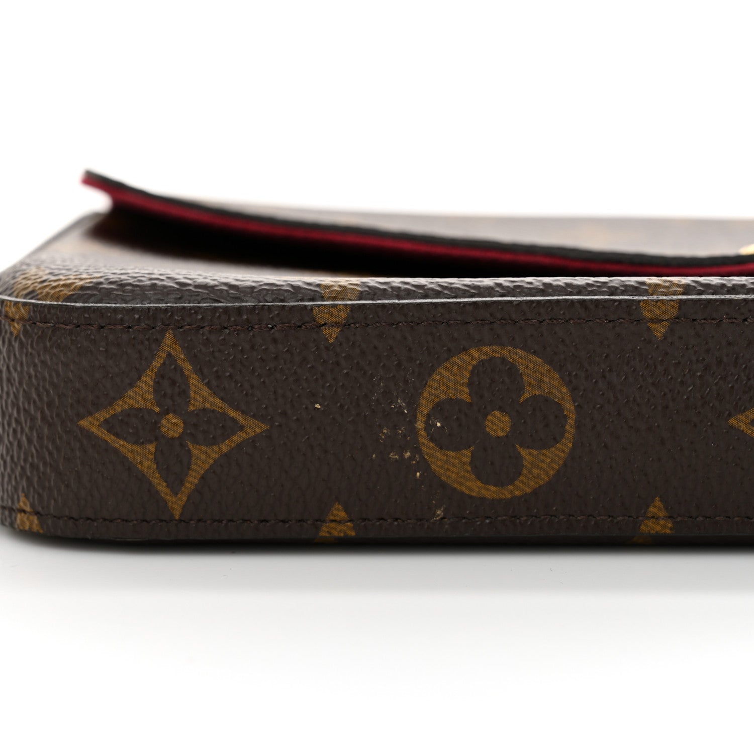 Louis Vuitton Monogram Pochette Felicie Chain Wallet Fuchsia 14 of 15