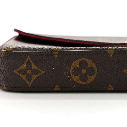 Louis Vuitton Monogram Pochette Felicie Chain Wallet Fuchsia 14 of 15