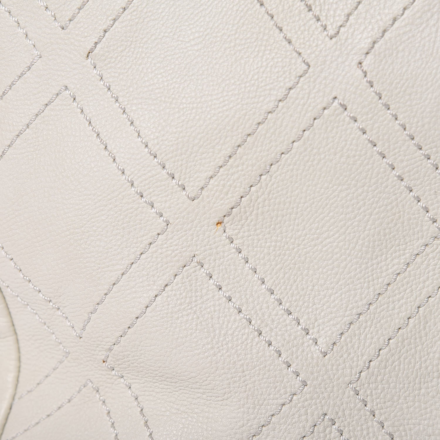 Chanel Calfskin Large Diamond Stitch Tote White 11 of 17