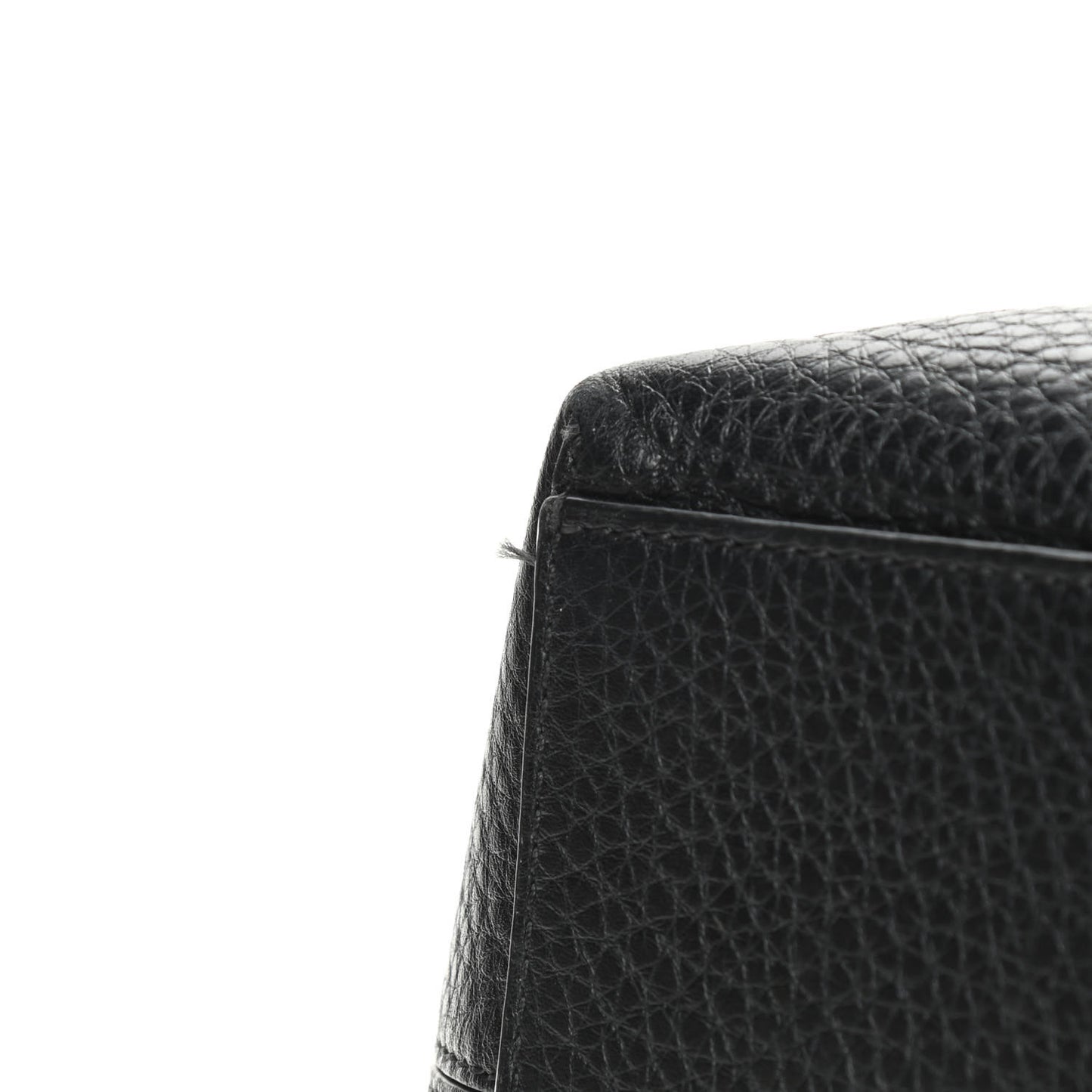 Grained Calfskin Rockstud Shoulder Tote Black
