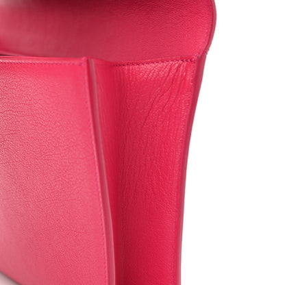 Saint Laurent Calfskin Monogram Large Belle De Jour Clutch Lipstick Fuchsia 8 of 8