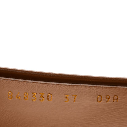 Gucci GG Monogram Crystal Horsebit Bow Ballet Flats 37 Beige Ebony Sundial 9 of 9