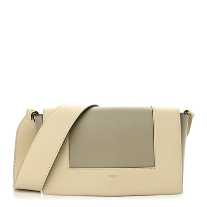 Celine Shiny Smooth Calfskin Medium Frame Shoulder Bag Chalk Mastic 1 of 10