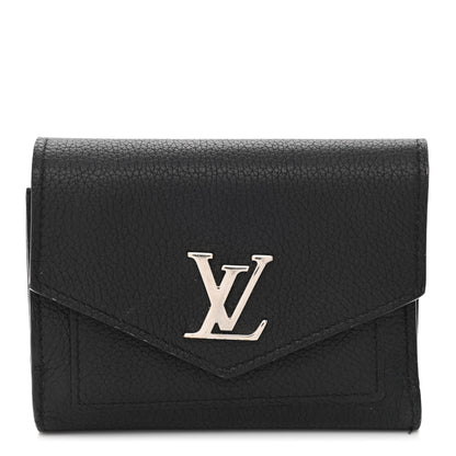 Louis Vuitton Soft Calfskin My Lockme Compact Wallet Black 1 of 10