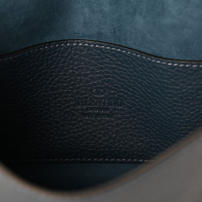 Valentino Garavani Pebbled Calfskin Medium Rockstud Flip Lock Crossbody Bag Peacock 4 of 7