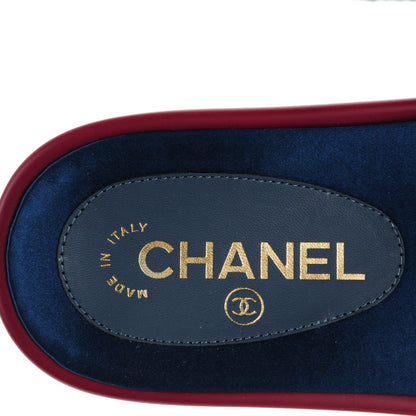 Chanel Satin Chain Flat Sandals 37 Dark Fuchsia 7 of 8