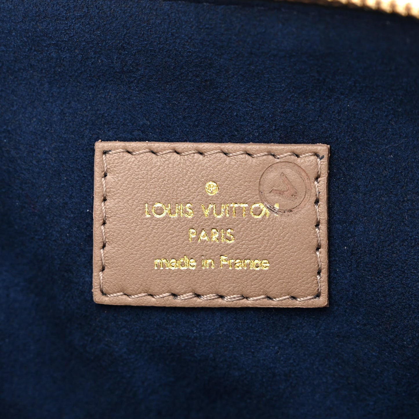 Lambskin Embossed Monogram Coussin MM Taupe