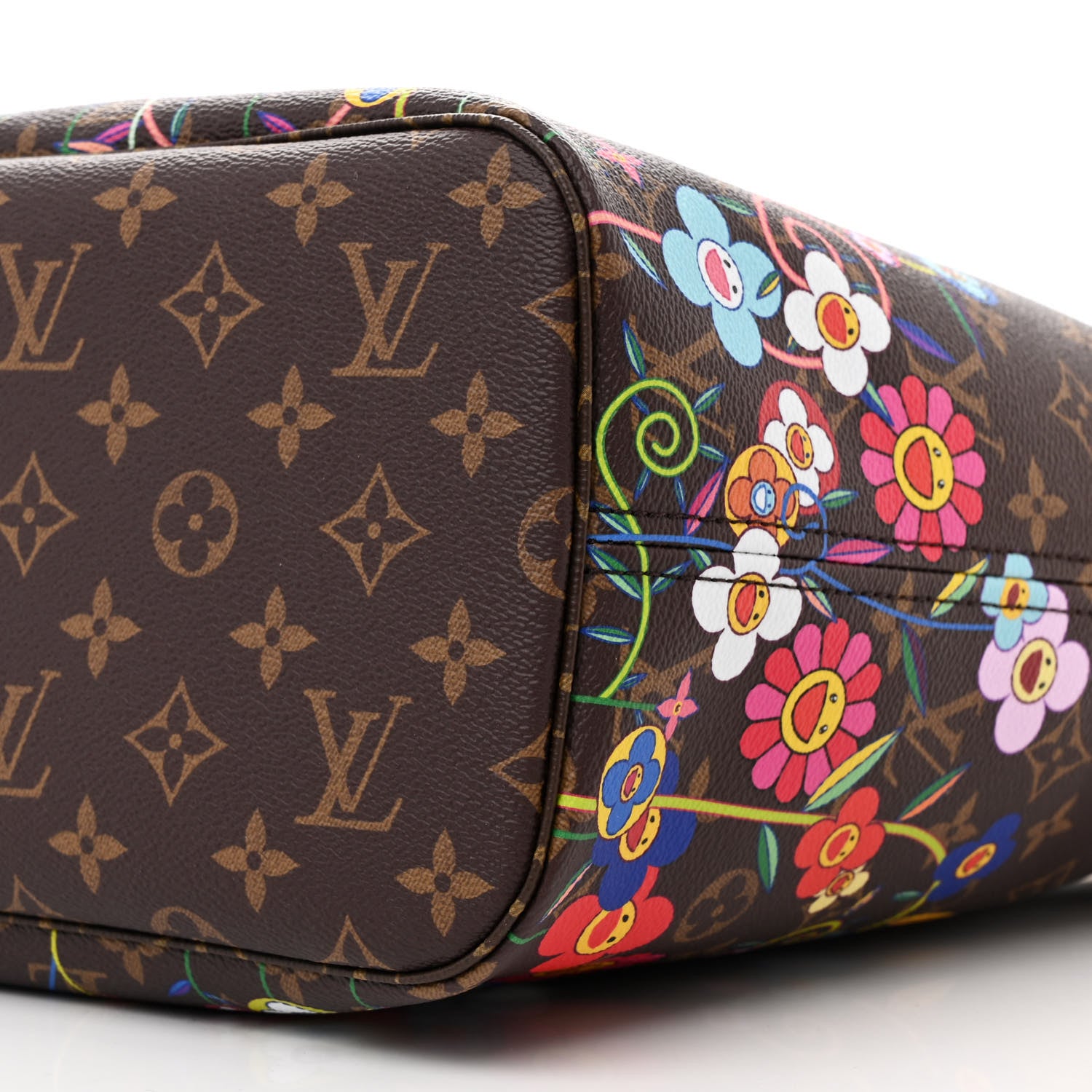 Louis Vuitton LV X TM Monogram Flowers Neverfull MM 9 of 10