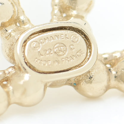 Chanel Metal Bead CC Drop Earrings Gold 4 of 5