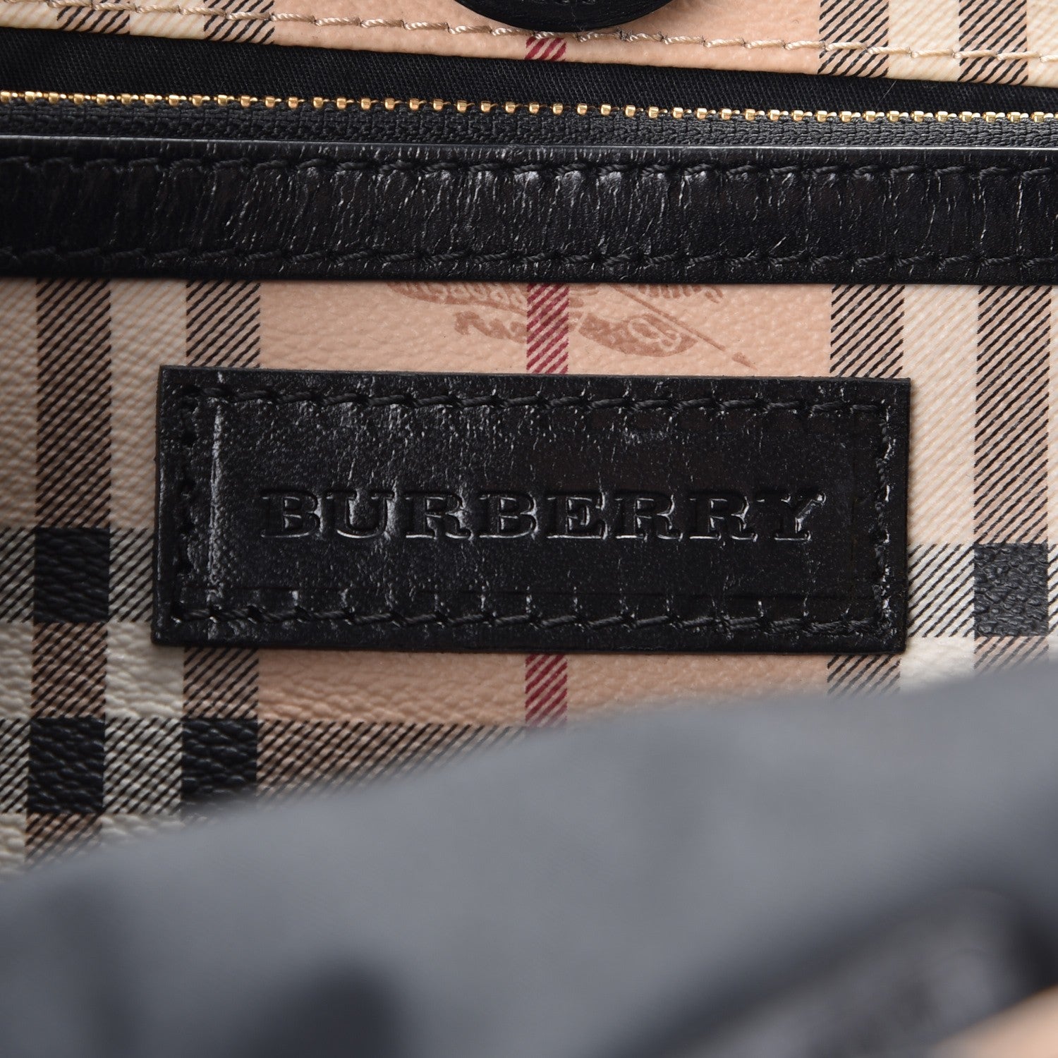 Burberry Haymarket Check Small Canterbury Tote Black 6 of 8