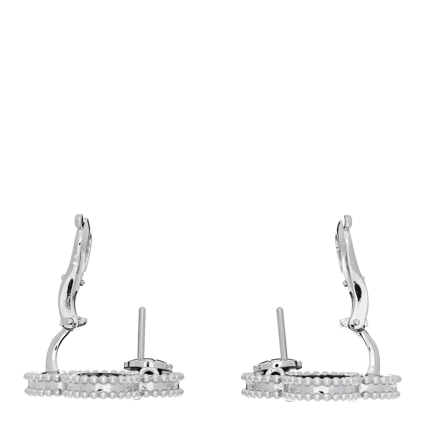 18K White Gold Grey Mother of Pearl Magic Alhambra Earrings