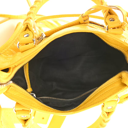 Balenciaga Agneau Classic Silver Hardware Mini City Yellow 5 of 8