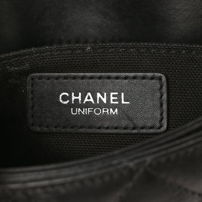 Chanel Calfskin Quilted CC Uniform Flap Belt Bag Black 6 of 9