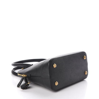 Balenciaga Signature Grained Calfskin Logo S Ville Top Handle Bag Black White 4 of 9