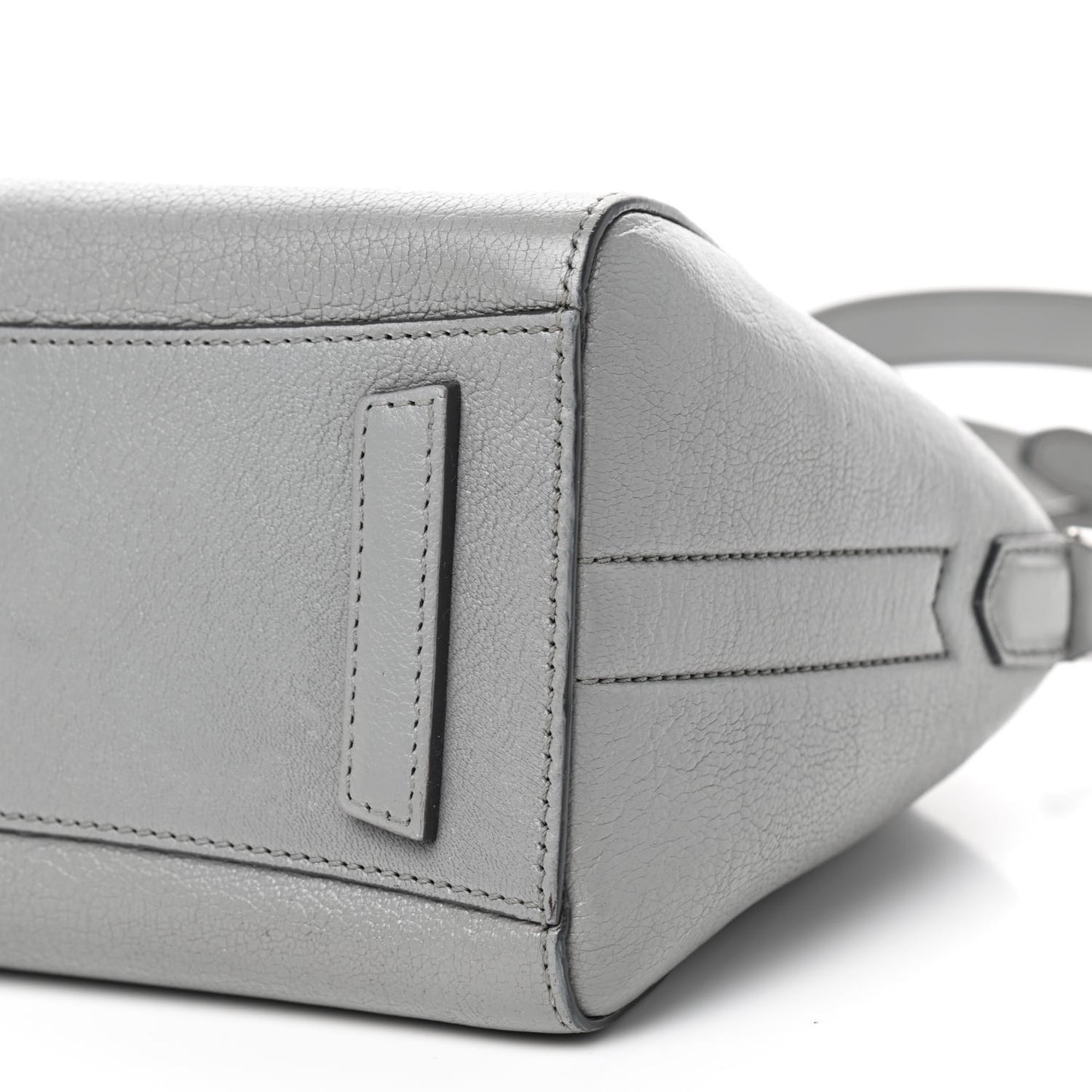 Sugar Goatskin Mini Antigona Pearl Grey