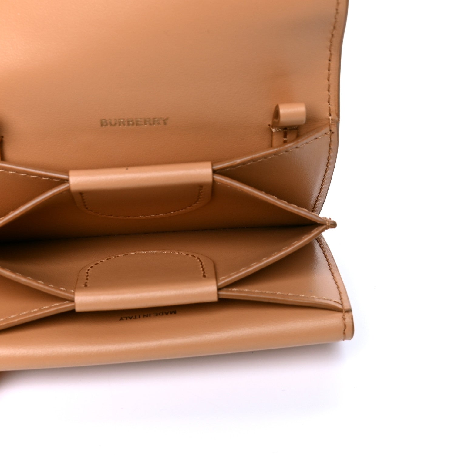 Burberry Calfskin Jessie Chain Card Case Warm Sand 4 of 4