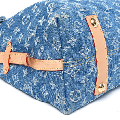 Louis Vuitton Monogram Denim CarryAll MM Blue 8 of 9