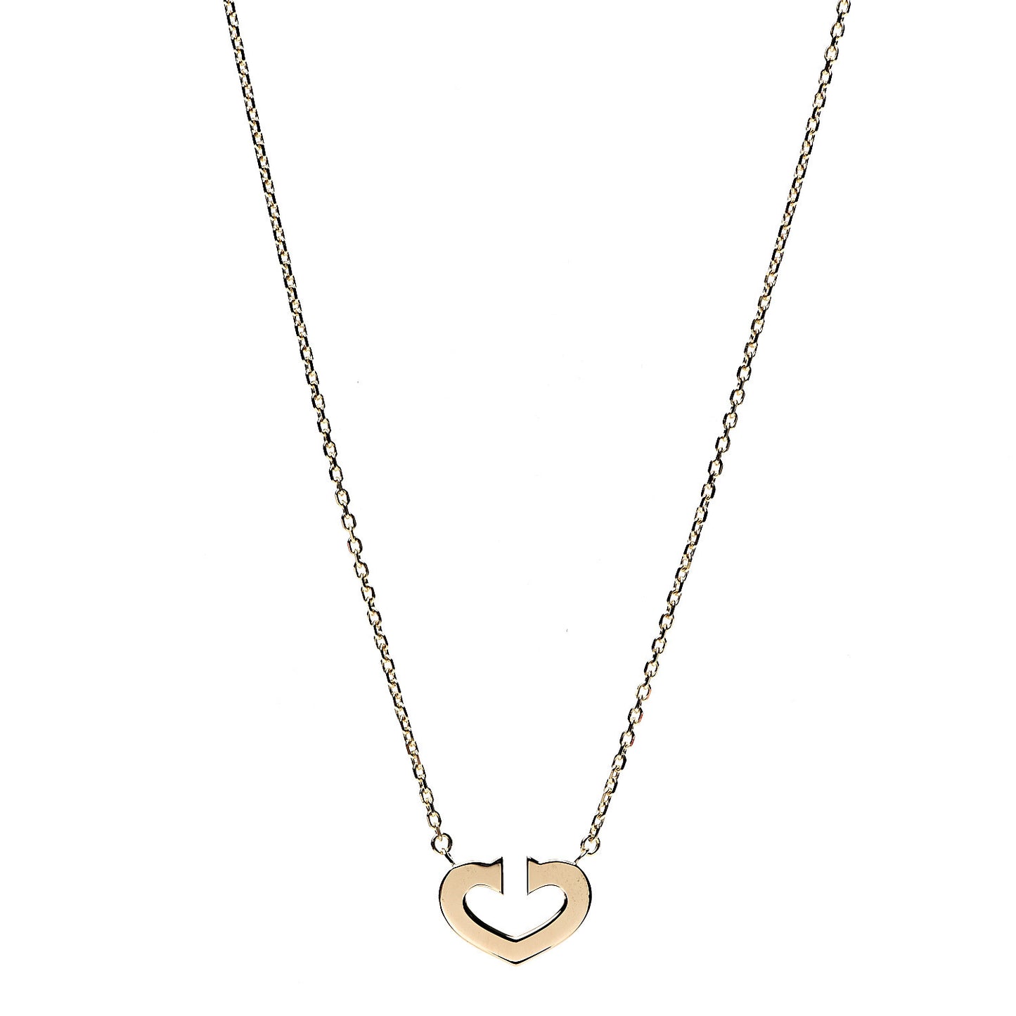 18K Yellow Gold Medium Hearts and Symbols Necklace