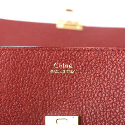 Chloe Grained Lambskin Mini Drew Shoulder Bag Plaid Red 6 of 9