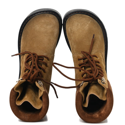 Loewe Suede Mens Sierra Combat Boots 40 Tobacco Brown 2 of 8