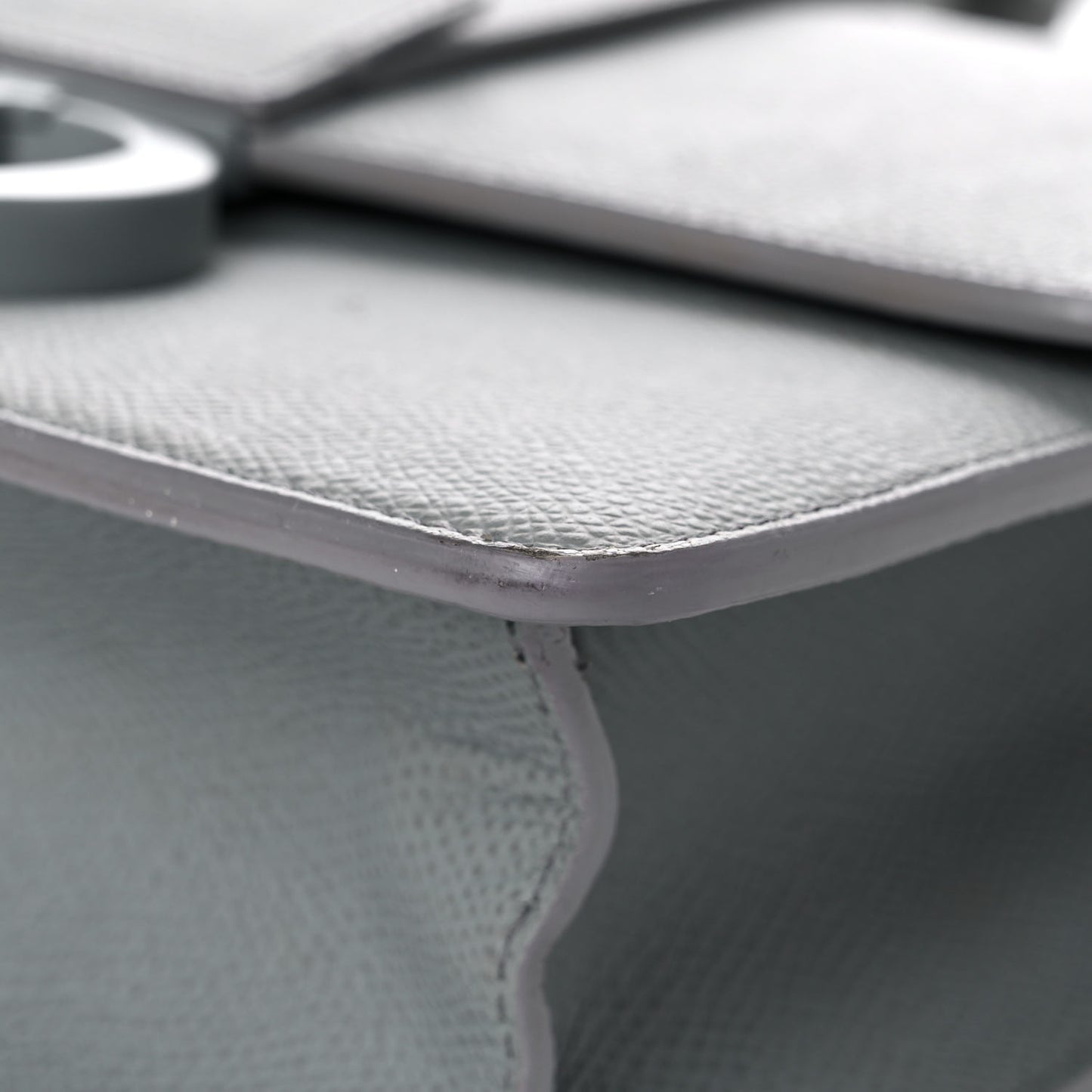 Ultra Matte Grained Calfskin 30 Montaigne Flap Bag Grey
