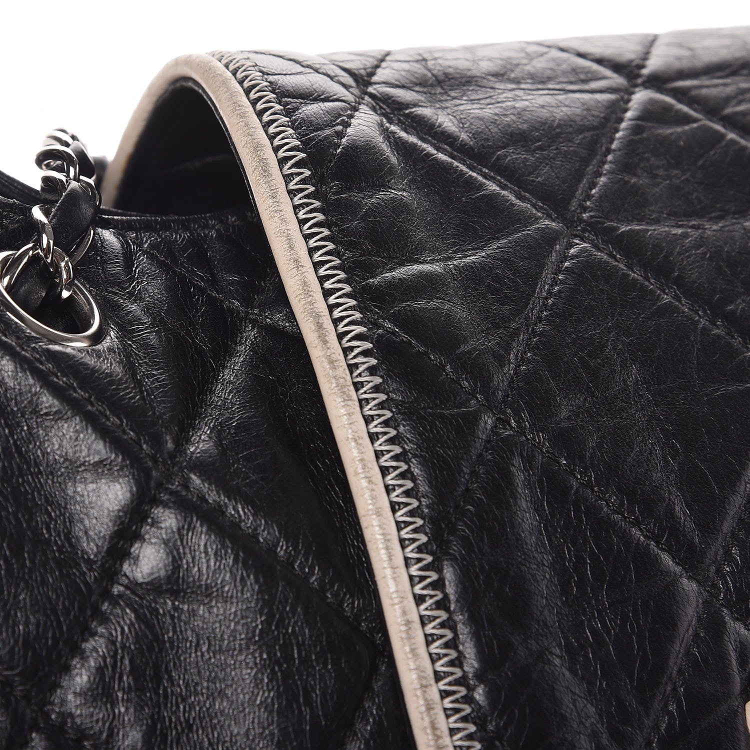 Chanel Lambskin Quilted East West Accordion Flap Black 13 of 18