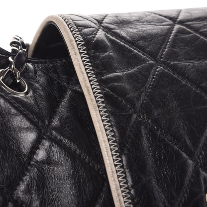 Chanel Lambskin Quilted East West Accordion Flap Black 13 of 18