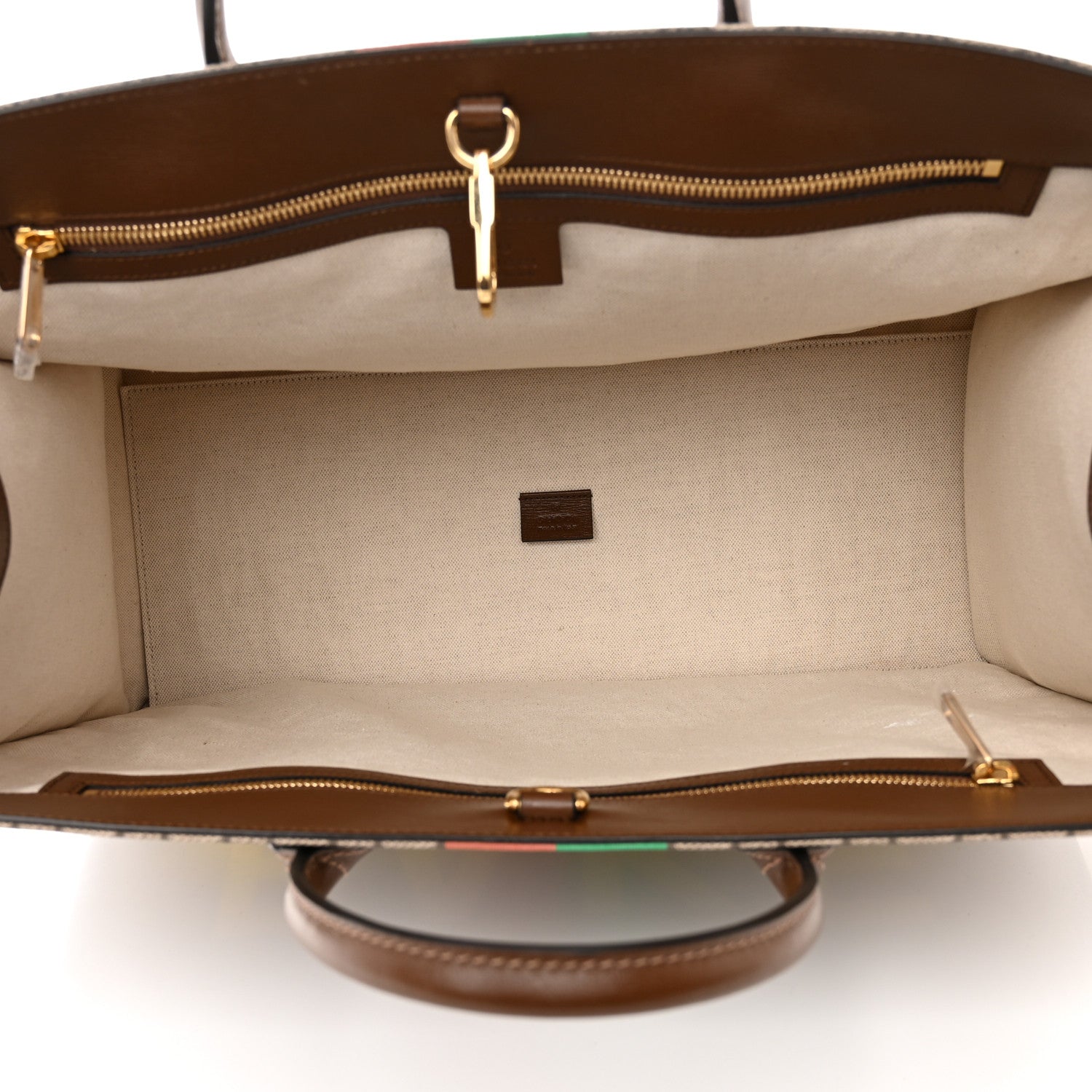 Gucci GG Supreme Monogram Fake/Not Large Retro Interlocking G Tote Bag Beige Brown Sugar 5 of 11