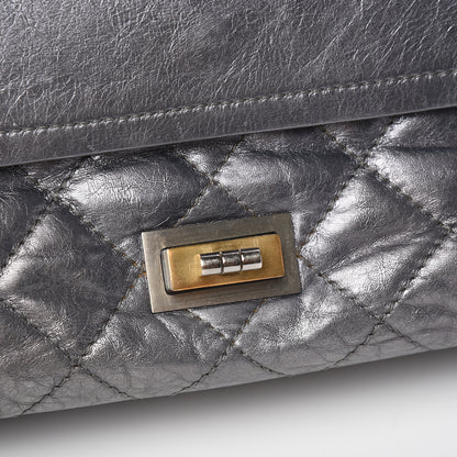 Chanel Metallic Aged Calfskin Quilted 2.55 Reissue 227 Flap Dark Silver 19 of 20