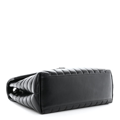 Saint Laurent Calfskin Y Quilted Monogram Monochrome Medium Loulou Chain Satchel Black 4 of 15