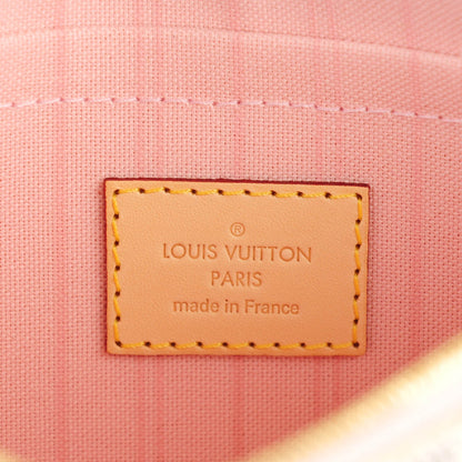Louis Vuitton Damier Azur Neverfull MM GM Pochette Rose Ballerine 6 of 7